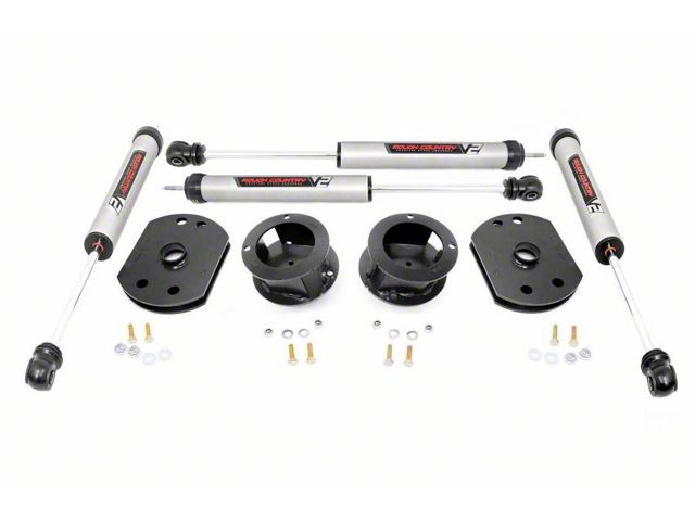 Rough Country 2.50-Inch Coil Spring Spacer Lift Kit with V2 Monotube Shocks (14-24 4WD RAM 2500 w/o Air Ride, Excluding Power Wagon)