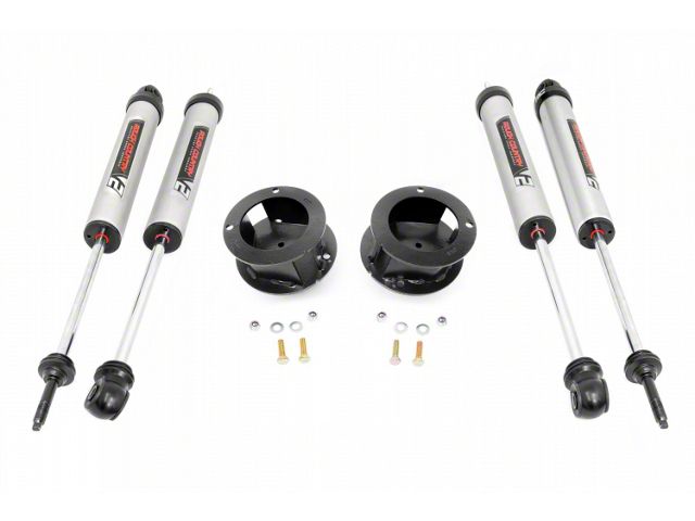 Rough Country 2.50-Inch Front Leveling Kit with V2 Monotube Shocks (14-24 4WD RAM 2500 w/ Rear Coil Springs, Excluding Power Wagon)