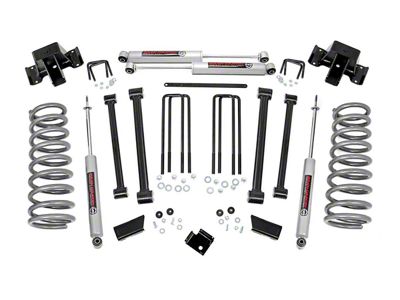 Rough Country 3-Inch Suspension Lift Kit with Premium N3 Shocks (94-02 4WD 5.9L I6 RAM 2500)