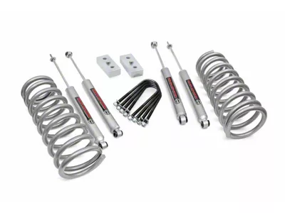 Rough Country 3-Inch Suspension Lift Kit with V2 Monotube Shocks (03-13 5.9L/6.7L 4WD RAM 2500 SRW, Excluding Power Wagon)
