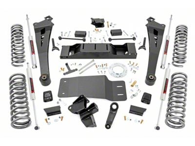 Rough Country 5-Inch Radius Arm Suspension Lift Kit with Dual Rate Coil Springs and M1 Monotube Shocks (19-24 4WD 6.7L RAM 2500 w/ Non-AISIN Transmission & w/o Air Ride, Excluding Power Wagon)