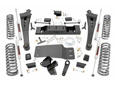 Rough Country 5-Inch Radius Arm Suspension Lift Kit with Dual Rate Coil Springs and M1 Monotube Shocks (19-24 4WD 6.7L RAM 2500 w/ Non-AISIN Transmission & w/o Air Ride, Excluding Power Wagon)