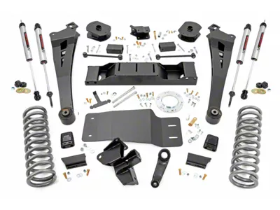 Rough Country 5-Inch Radius Arm Suspension Lift Kit with Dual Rate Coil Springs and V2 Monotube Shocks (19-24 4WD 6.7L RAM 2500 w/ Non-AISIN Transmission & w/o Air Ride, Excluding Power Wagon)