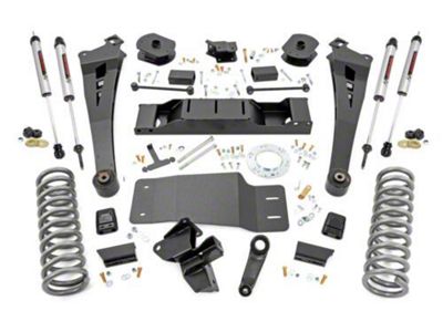 Rough Country 5-Inch Radius Arm Suspension Lift Kit with Standard Rate Coil Springs and V2 Monotube Shocks (19-24 4WD 6.7L RAM 2500 w/ Non-AISIN Transmission, Excluding Power Wagon)