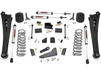 Rough Country 5-Inch Radius Arm Suspension Lift Kit with Standard Rate Coil Springs and V2 Monotube Shocks (14-18 4WD 6.7L RAM 2500, Excluding Power Wagon)