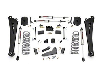 Rough Country 5-Inch Radius Arm Suspension Lift Kit with Standard Rate Coil Springs and V2 Monotube Shocks (14-18 4WD 5.7L/6.4L RAM 2500, Excluding Power Wagon)