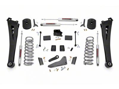 Rough Country 5-Inch Radius Arm Suspension Lift Kit with Standard Rate Coil Springs and Premium N3 Shocks (14-18 4WD 5.7L/6.4L RAM 2500, Excluding Power Wagon)