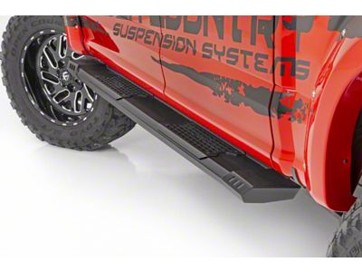 Rough Country Cab Length HD2 Running Boards; Black (10-23 RAM 2500 Crew Cab)
