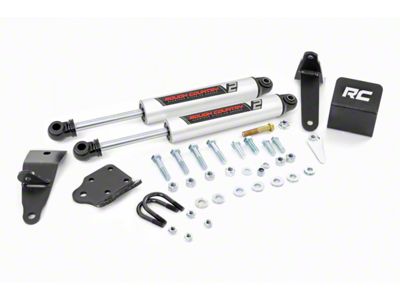 Rough Country Dual V2 Steering Stabilizer for 2+ Inch Lift (03-13 4WD RAM 2500)