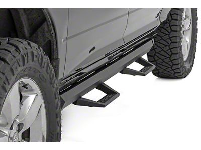 Rough Country SRL2 ADJ Aluminum Side Step Bars; Black (10-18 RAM 2500 Crew Cab)