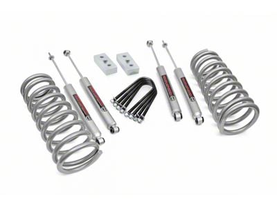 Rough Country 3-Inch Suspension Lift Kit with V2 Monotube Shocks (03-13 5.9L/6.7L 4WD RAM 3500 SRW)