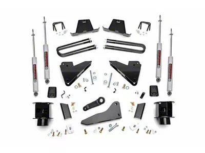 Rough Country 5-Inch Radius Arm Drop Supsension Lift Kit with Premium N3 Shocks (13-15 4WD RAM 3500 SRW w/o Air Ride)