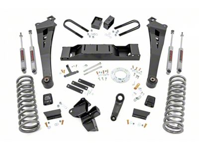 Rough Country 5-Inch Radius Arm Suspension Lift Kit with Premium N3 Shocks (19-24 4WD 6.7L RAM 3500 w/ Standard Non-AISIN Transmission & w/o Air Ride)
