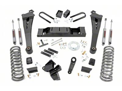 Rough Country 5-Inch Radius Arm Suspension Lift Kit with Premium N3 Shocks (19-24 4WD 6.7L RAM 3500 w/ Standard Non-AISIN Transmission & w/o Air Ride)