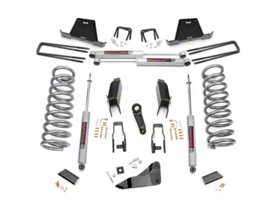 Rough Country 5-Inch Suspension Lift Kit with Premium N3 Shocks (11-13 4WD 6.7L RAM 3500 SRW, Excluding Power Wagon)