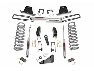 Rough Country 5-Inch Suspension Lift Kit with Premium N3 Shocks (11-13 4WD 5.7L RAM 3500 SRW, Excluding Power Wagon)