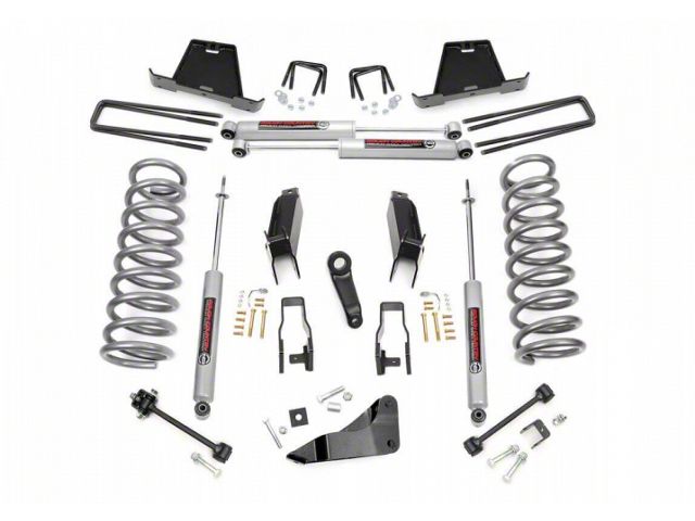 Rough Country 5-Inch Suspension Lift Kit with Premium N3 Shocks (03-07 4WD 5.7L RAM 3500 SRW, Excluding Power Wagon)