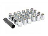Rough Country Chrome Open End Style Lug Nut Kit; M14 x 1.5; Set of 32 (14-26 RAM 3500 SRW)