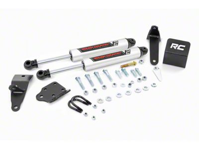 Rough Country Dual V2 Steering Stabilizer for 2+ Inch Lift (03-12 4WD RAM 3500)