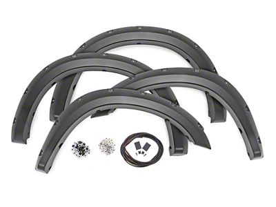 Rough Country Pocket Fender Flares; Black (10-18 RAM 3500)