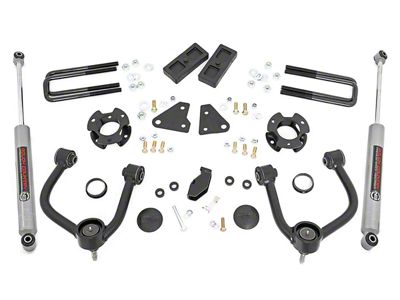 Rough Country 3.50-Inch Suspension Lift Kit with Premium N3 Shocks (19-23 4WD Ranger w/ Factory Aluminum Knuckles, Excluding Tremor)