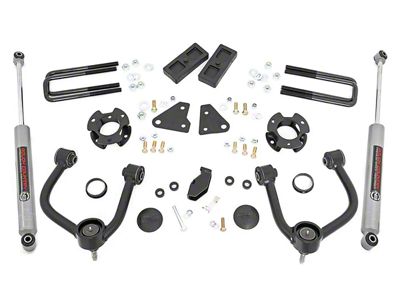 Rough Country 3.50-Inch Suspension Lift Kit with Premium N3 Shocks (19-24 4WD Ranger w/ Factory Aluminum Knuckles, Excluding Raptor & Tremor)