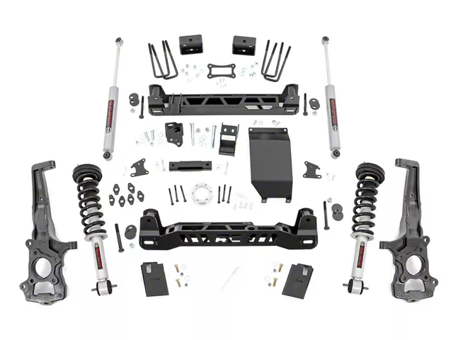 Rough Country 6-Inch Suspension Lift Kit with Lifted N3 Struts and Premium N3 Shocks (19-24 4WD Ranger w/ Factory Aluminum Knuckles, Excluding Raptor & Tremor)