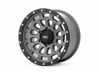 Rough Country 87 Series Simulated Beadlock Gray and Black 6-Lug Wheel; 17x8.5; 0mm Offset (19-23 Ranger)