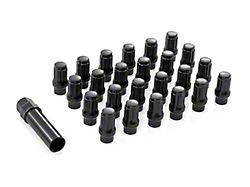 Rough Country Black Closed End Extended Thread Lug Nuts; M12 x 1.5; Set of 24 (19-26 Ranger)