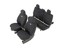 Rough Country Neoprene Front and Rear Seat Covers; Black (19-26 Ranger SuperCrew w/ Rear Armrest)