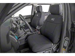 Rough Country Neoprene Front and Rear Seat Covers; Black (19-24 Ranger w/ Rear Armrest)