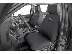 Rough Country Neoprene Front and Rear Seat Covers; Black (19-23 Ranger w/ Rear Armrest)