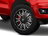 Rough Country 93 Series Matte Black Milled 6-Lug Wheel; 20x9; 0mm Offset (19-23 Ranger)