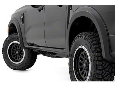 Rough Country Sport Fender Flares; Carbonized Gray (24-25 Ranger w/o Intergrated Boxside Step, Excluding Raptor)