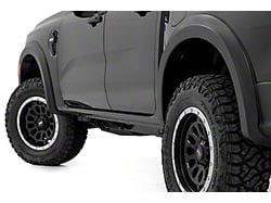 Rough Country Suspension Sport Fender Flares; Flat Black (24-26 Ranger w/o Intergrated Boxside Step, Excluding Raptor)
