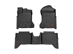Rough Country Sure-Fit Front and Rear Floor Mats; Black (24-25 Ranger Crew Cab)