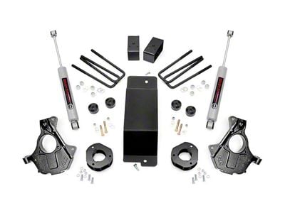 Rough Country 3.50-Inch Knuckle Suspension Lift Kit with Premium N3 Shocks (07-13 4WD Sierra 1500)