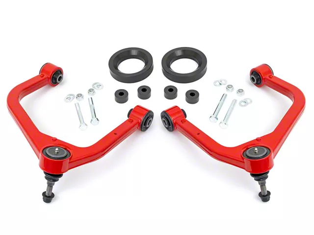 Rough Country 1.75-Inch Front Leveling Kit; Red (19-24 Sierra 1500 AT4, Excluding AT4X)