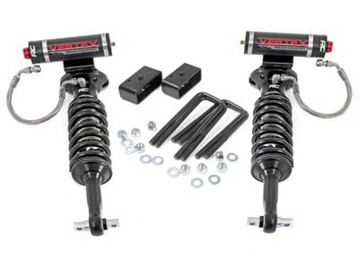 Rough Country 2.50-Inch Front Leveling Lift Kit with Vertex Adjustable Coil-Overs (07-18 Sierra 1500, Excluding 14-18 Denali)