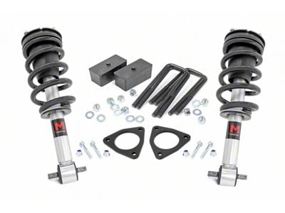 Rough Country 2.50-Inch Leveling Lift Kit with Lifted M1 Monotube Struts (07-18 Sierra 1500 w/ Stock Cast Steel or Cast Aluminum Control Arms, Excluding 14-18 Denali)