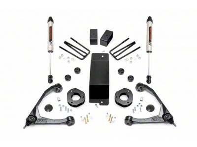 Rough Country 3.50-Inch Forged Upper Control Arm Suspension Lift Kit with V2 Monotube Shocks (07-16 4WD Sierra 1500 w/ Stock Cast Aluminum & Steel Control Arms, Excluding 14-16 Denali)