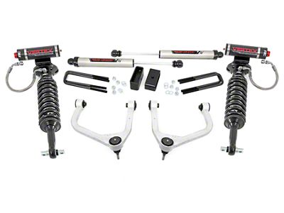 Rough Country 3.50-Inch Forged Upper Control Arm Suspension Lift Kit with Vertex Adjustable Coil-Overs and V2 Monotube Shocks (19-24 Sierra 1500 w/ 5.80-Foot Short Box, Excluding AT4 & Denali)