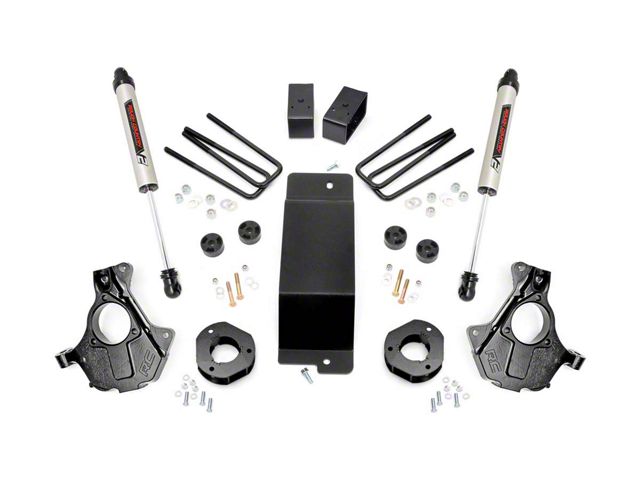 Rough Country 3.50-Inch Knuckle Suspension Lift Kit with V2 Monotube Shocks (07-13 4WD Sierra 1500)