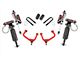 Rough Country 3.50-Inch Suspension Lift Kit with Vertex Adjustable Coil-Over and Vertex Rear Shocks; Red (19-24 Sierra 1500 w/ OEM Mono-Leaf Springs & w/o Adaptive Ride Control, Excluding AT4 & Diesel)