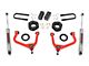 Rough Country 3.50-Inch Suspension Lift Kit with Strut Spacers and N3 Rear Shocks; Red (19-24 Sierra 1500 w/ OEM Mono-Leaf Springs & w/o Adaptive Ride Control, Excluding AT4)