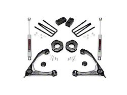 Rough Country 3.50-Inch Suspension Lift Kit with Upper Control Arms and Premium N3 Shocks (07-18 2WD Sierra 1500, Excluding 14-18 Denali)