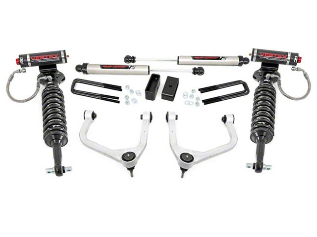 Rough Country 3.50-Inch Forged Upper Control Arm Suspension Lift Kit with Vertex Adjustable Coil-Overs and V2 Monotube Shocks (19-23 Sierra 1500 w/ Multi-Leaf Pack Springs, Excluding AT4, Denali & Diesel)