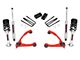 Rough Country 3.50-Inch Upper Control Arm Suspension Lift Kit with Premium N3 Shocks; Red (07-13 2WD Sierra 1500)
