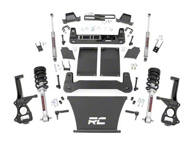 Rough Country 4-Inch Suspension Lift Kit with Lifted Struts and Premium N3 Shocks (19-24 Sierra 1500 AT4, Excluding Diesel)