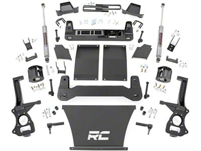 Rough Country 4-Inch Suspension Lift Kit with Strut Spacers and Premium N3 Shocks (19-25 4.3L, 5.3L, 6.2L Sierra 1500 AT4)